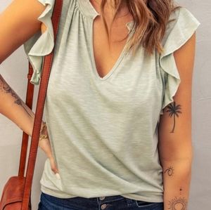 KarmenB Clothing Women's Green Top Size Medium